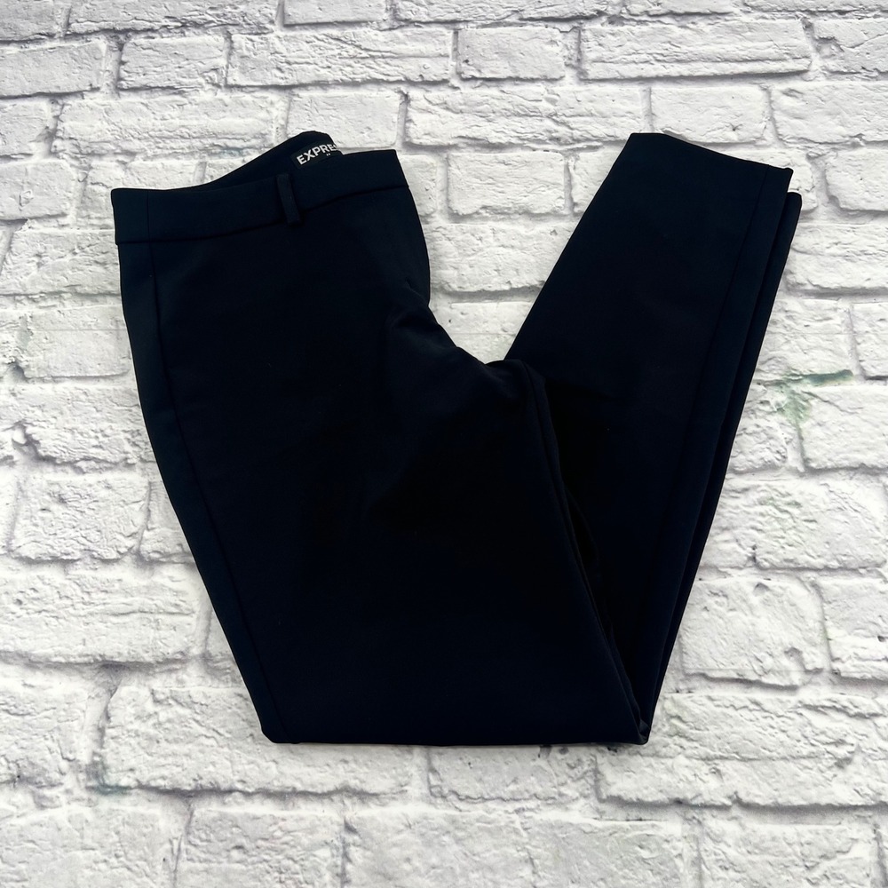 Express Factory Womens Black Skinny Mid Rise Stretch Dress Pants Size 8R